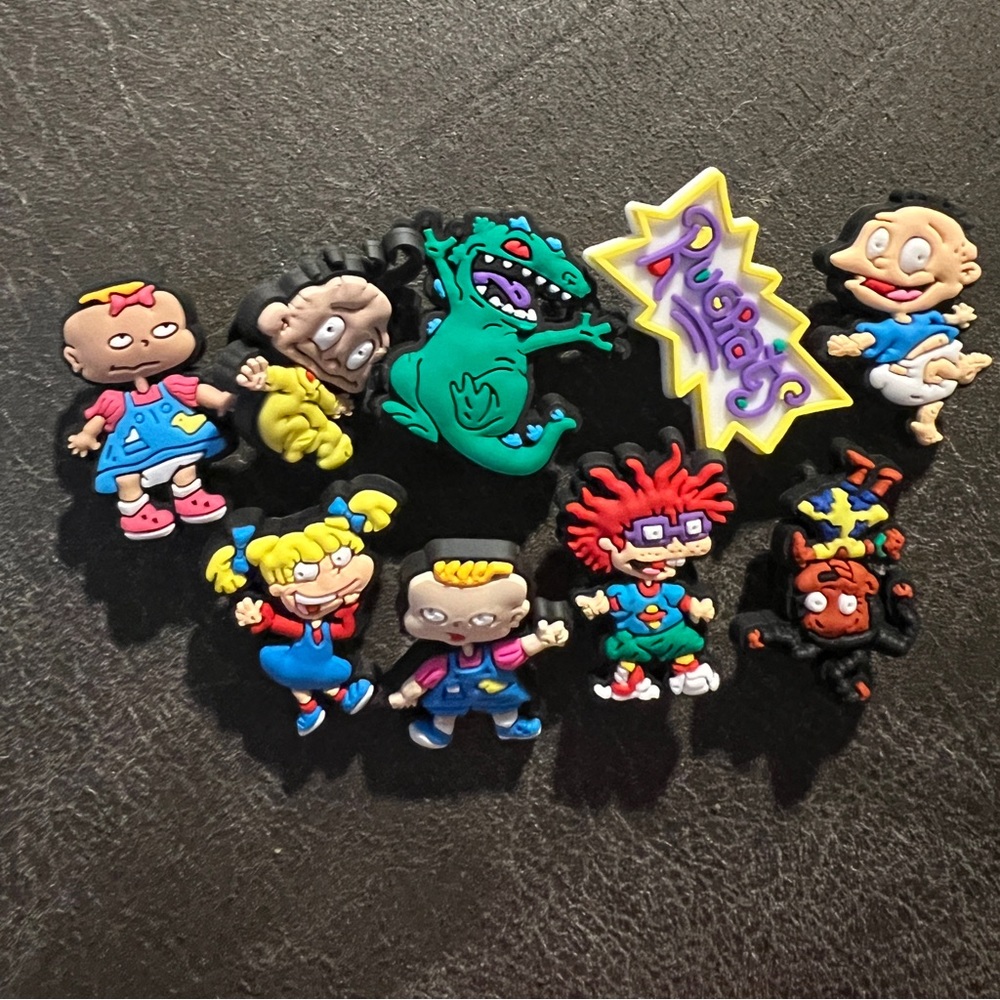 Nickolodean Rugrats 9 croc charms new in package 1990s cartoons